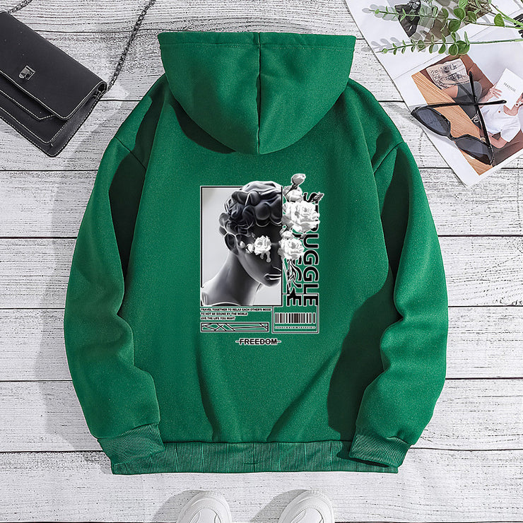 Printed Fleece Hoodie