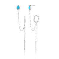 עגילי טיפות השרשרת