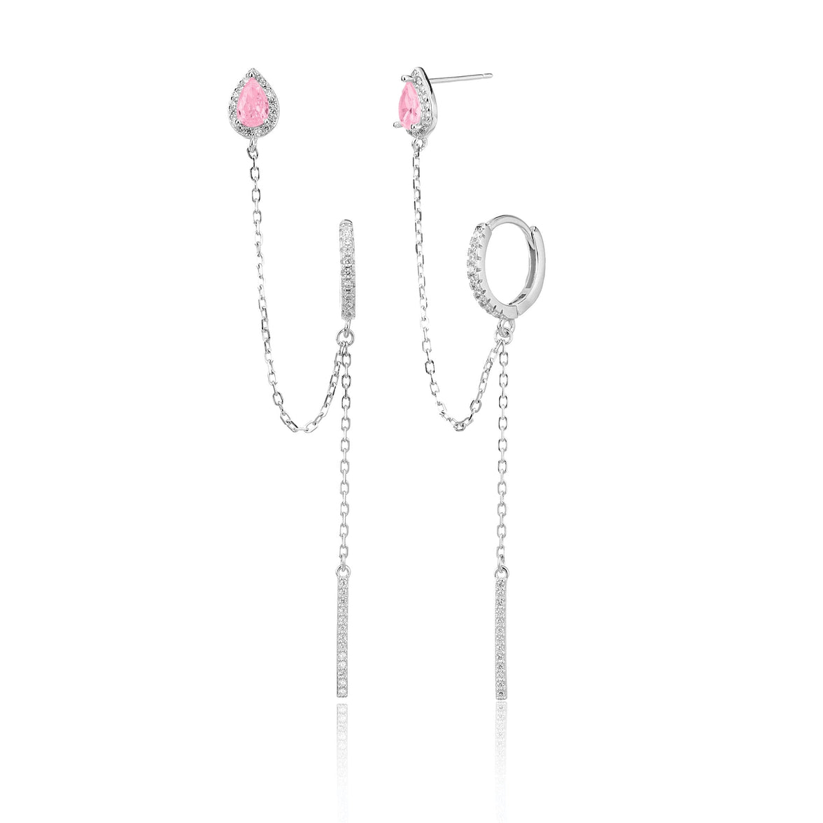 עגילי טיפות השרשרת