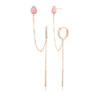 עגילי טיפות השרשרת