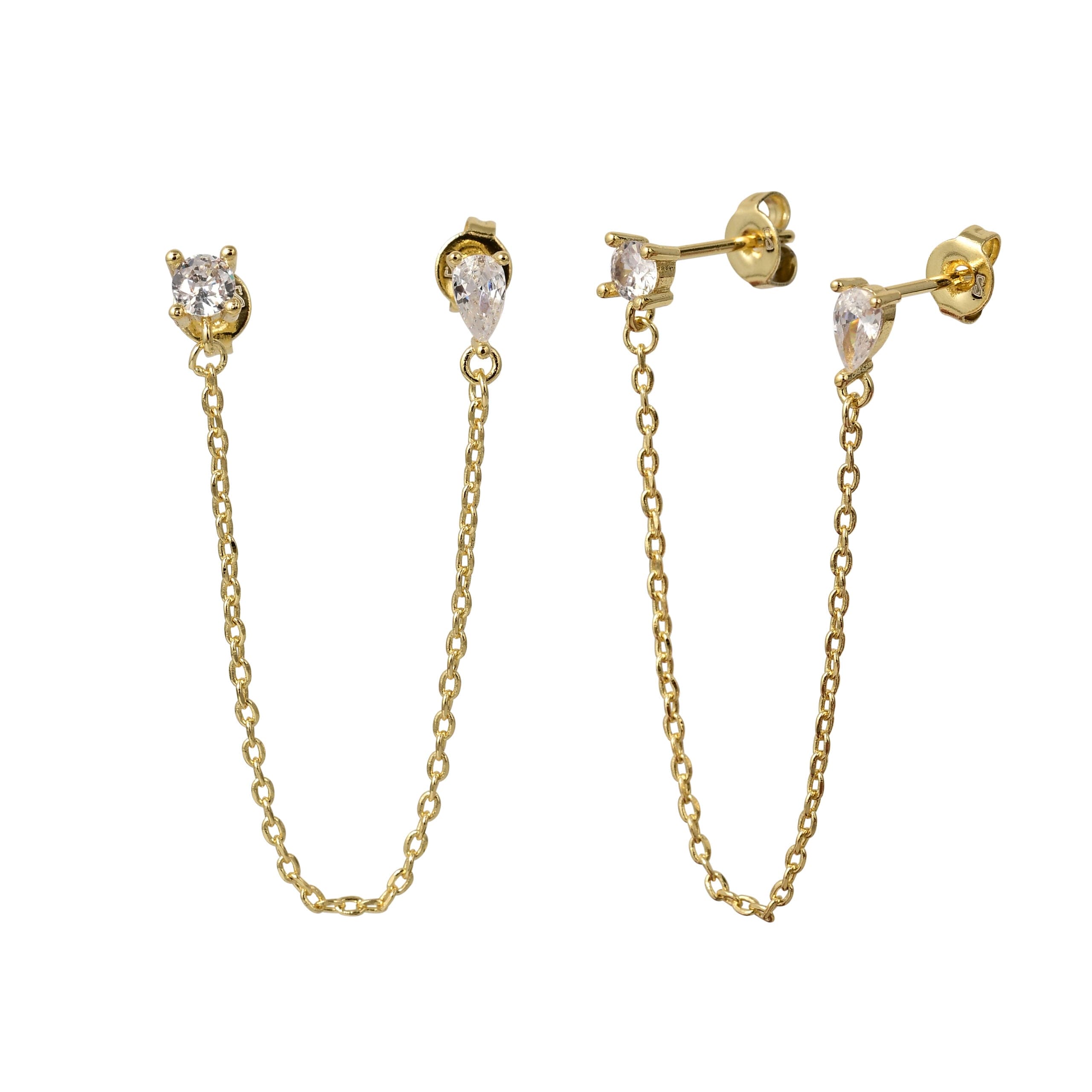 עגילי לינק כפול