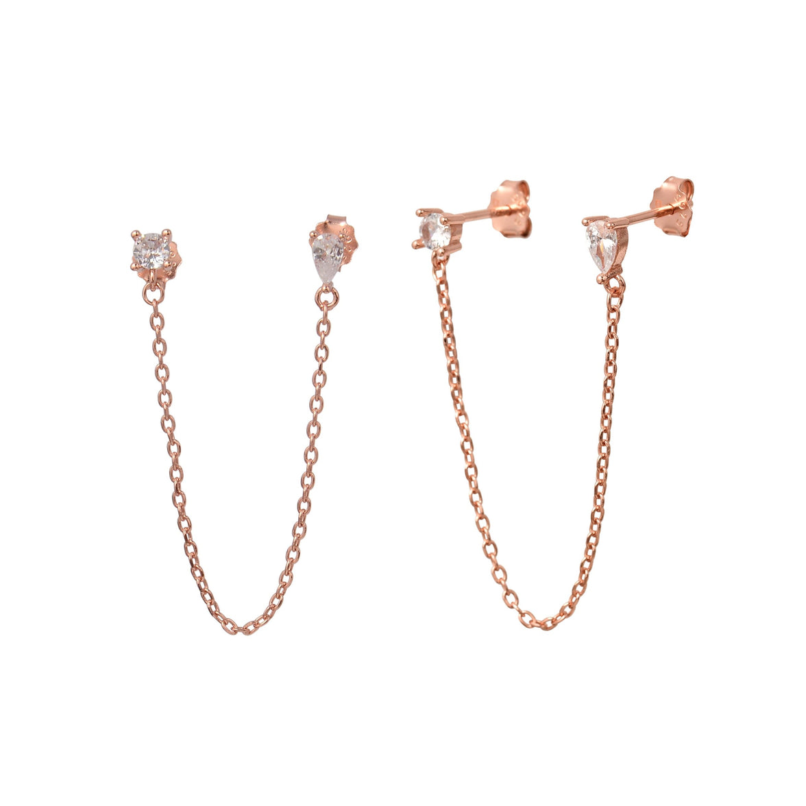 עגילי לינק כפול