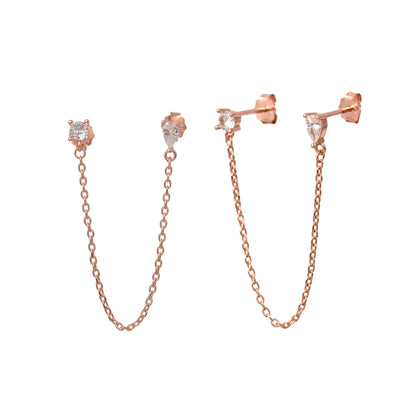 עגילי לינק כפול