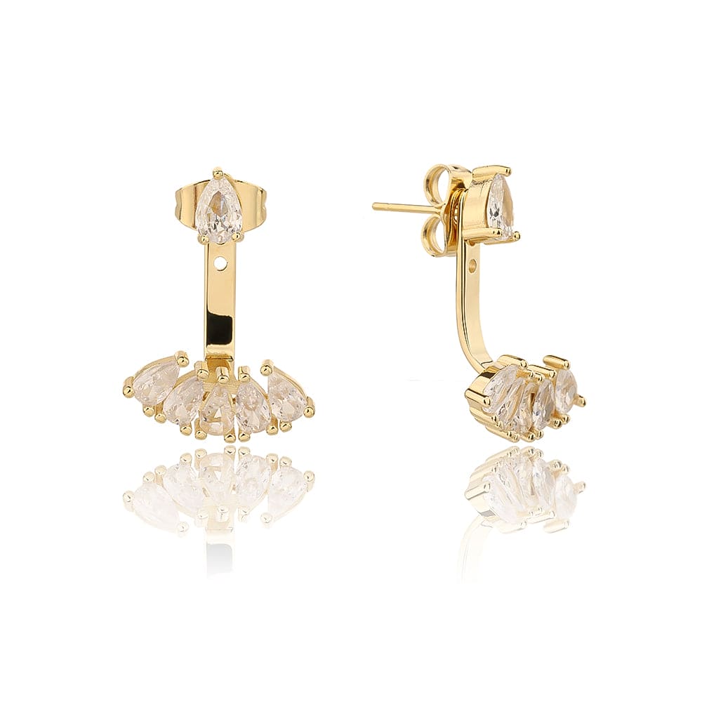 עגילי מניפה זרקונים