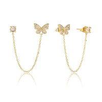 עגילי חיבור פרפר