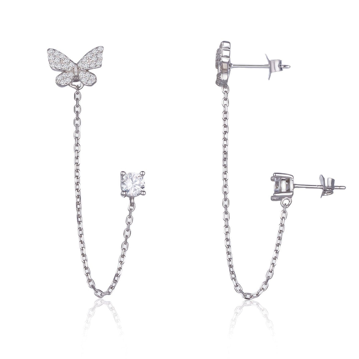 עגילי חיבור פרפר