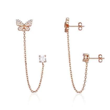 עגילי חיבור פרפר