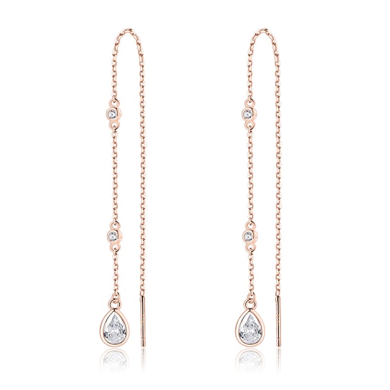 עגילי שרשרת נופלים