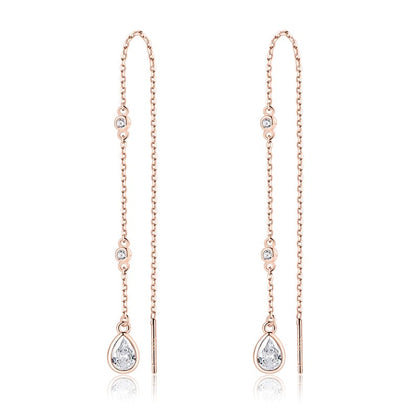 עגילי שרשרת נופלים