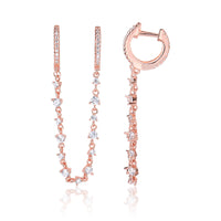 עגילי דאבל שרשרת