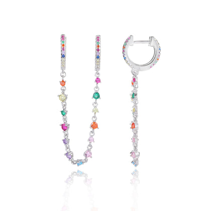 עגילי דאבל שרשרת