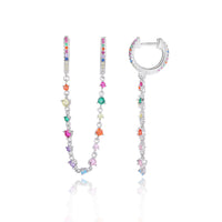 עגילי דאבל שרשרת