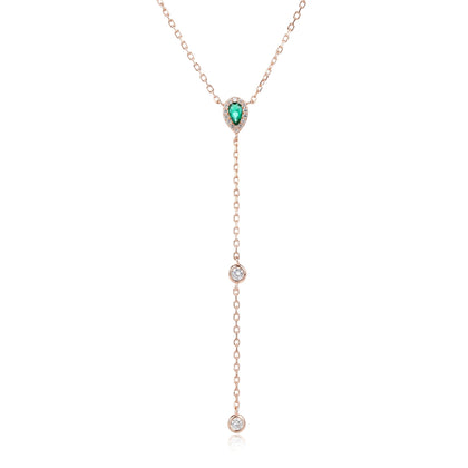 שרשרת עניבה משובצת