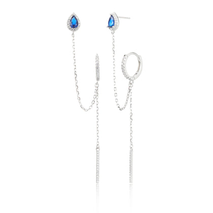 עגילי טיפות השרשרת