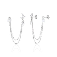 עגילי דאבל צ’יין אלגנטיים