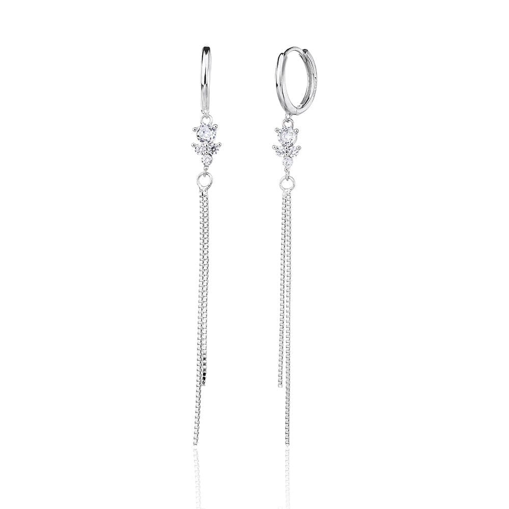 עגילי חישוק נופלים זרקון