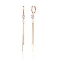 עגילי חישוק נופלים זרקון