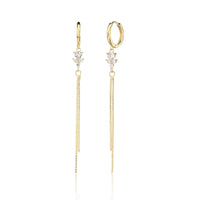 עגילי חישוק נופלים זרקון