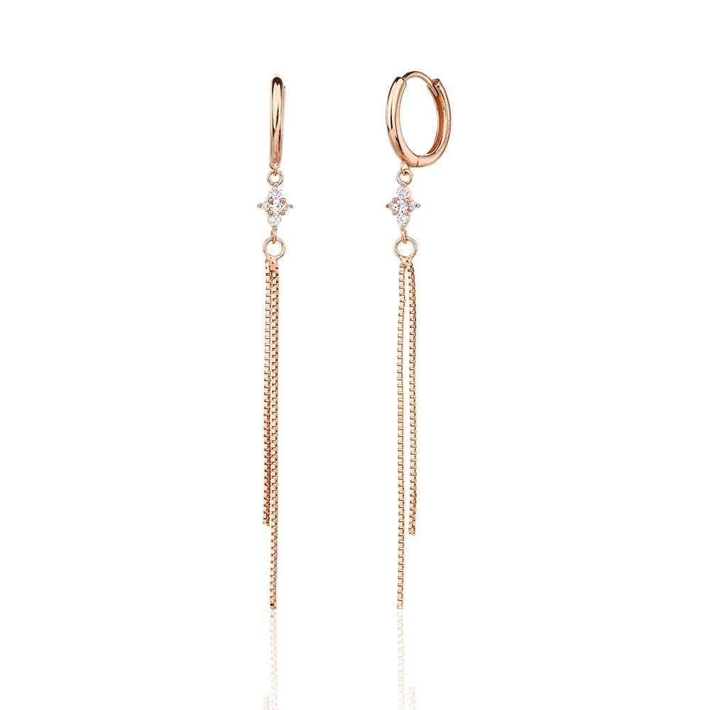 עגילי שרשרת חישוק