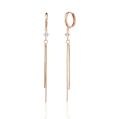 עגילי שרשרת חישוק