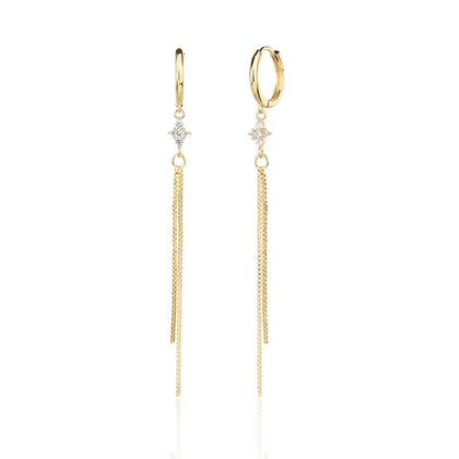 עגילי שרשרת חישוק