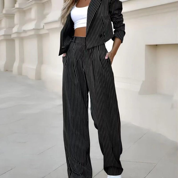 Striped Suit & Pants Set