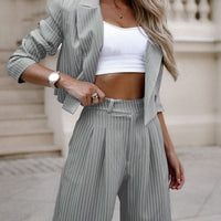 Striped Suit & Pants Set