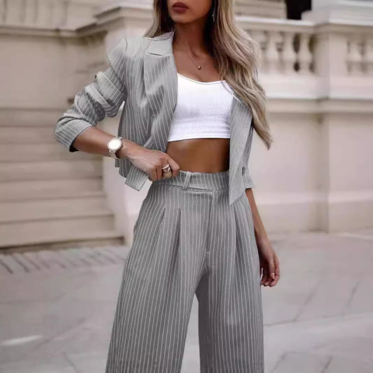 Striped Suit & Pants Set