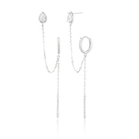 עגילי טיפות השרשרת